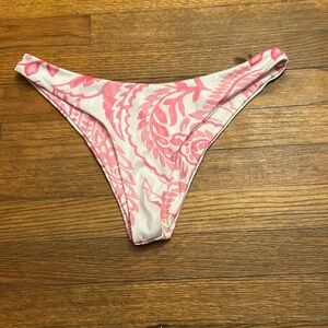 Pink and White bathing suit bottoms size large from SHEIN